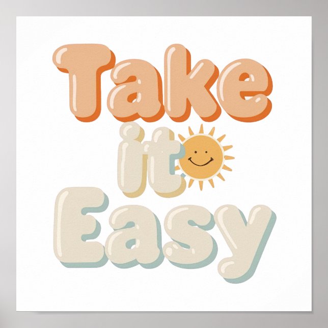 Retro Chill Out Good Vibes Poster (Front)