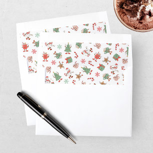 Retro Chillin With My Snowmies Christmas Envelope Liner
