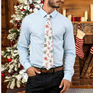 Retro Chillin' With My Snowmies Christmas Neck Tie