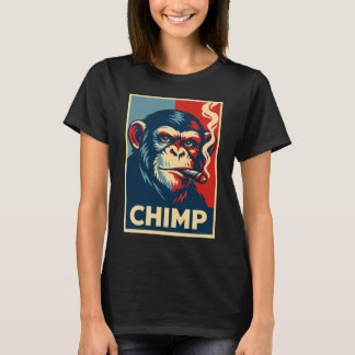 Retro Chimp smoking Cigar Poster T-Shirt