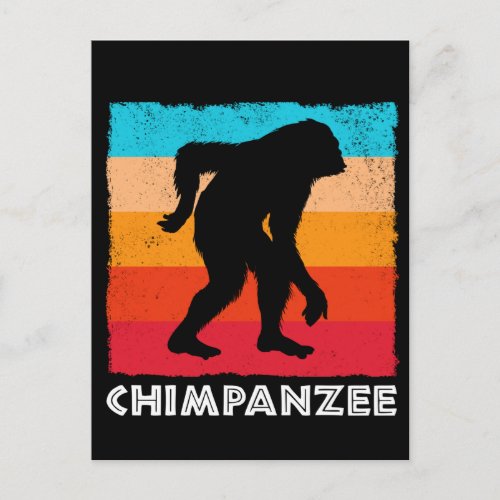 Retro Chimpanzee Gorilla Monkey Postcard