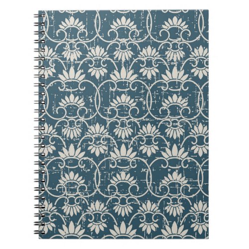 Retro China Spiral Floral Antique Notebook