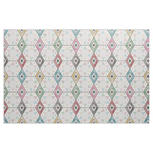 Retro Chinese Checkers Fabric