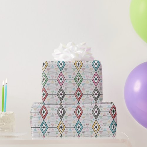 Retro Chinese Checkers Wrapping Paper
