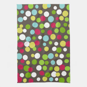 Retro Chocolate Dots Kitchen Towel Gift