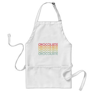 Retro Chocolate Rainbow Color Adult Apron