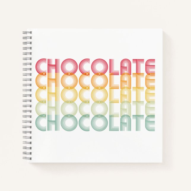 Retro Chocolate Rainbow Color Journal (Front)