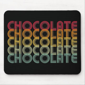 Retro Chocolate Rainbow Color Mouse Pad