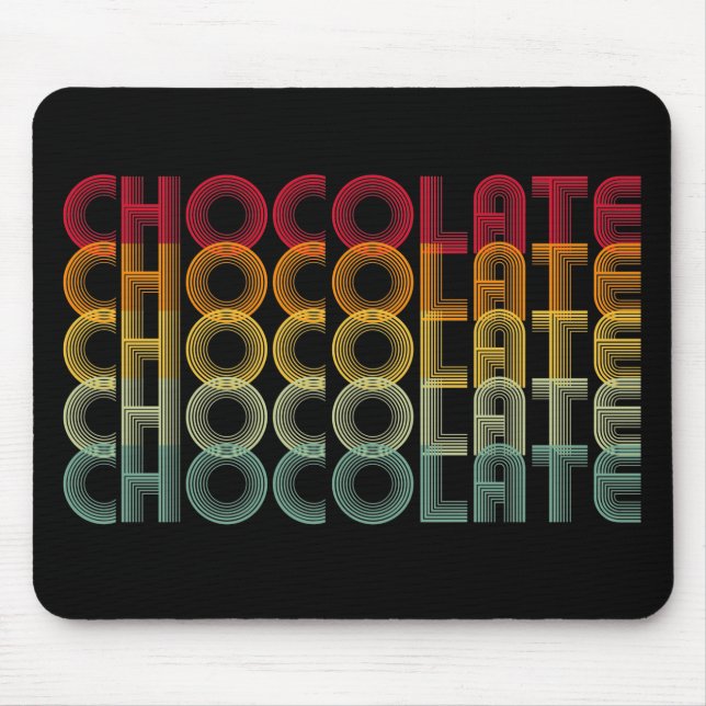 Retro Chocolate Rainbow Color Mouse Pad (Front)