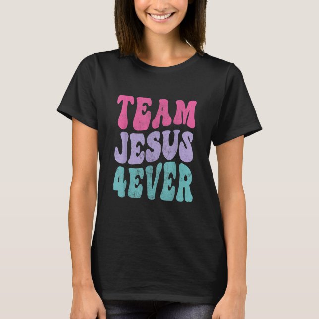 Retro Christianity Faith Christ Lord Savior 4ever  T-Shirt (Front)