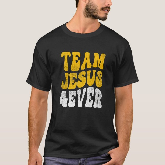 Retro Christianity Faith Christ Lord Savior Team J T-Shirt (Front)