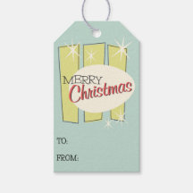 Retro Christmas 1958 Gift Tag -Customize It!