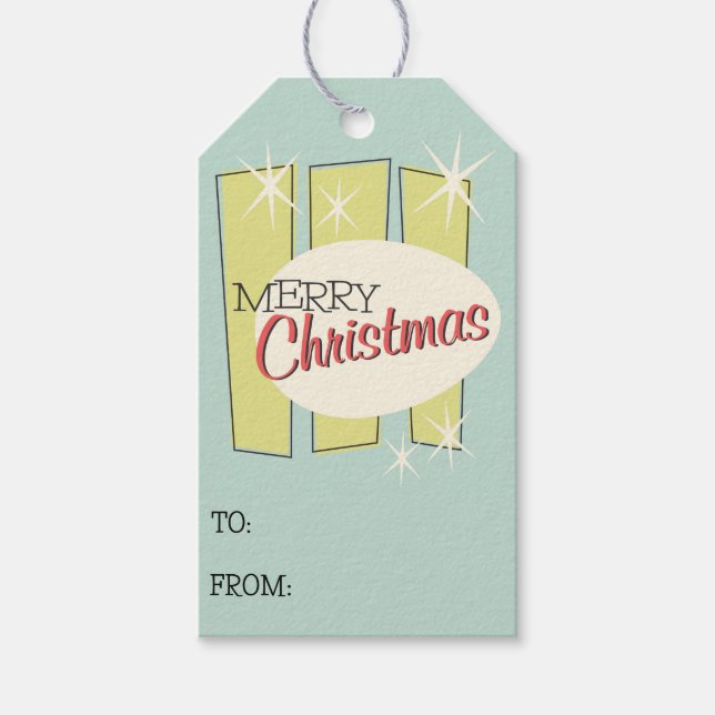 Retro Christmas 1958 Gift Tag -Customize It! (Front)