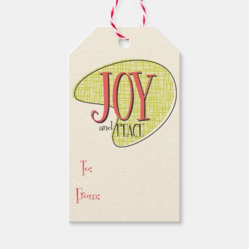 Retro Christmas 1958 Joy Gift Tag _Customize It