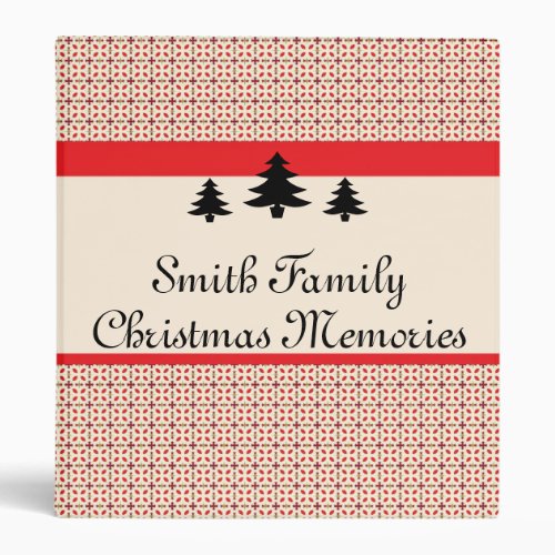 Retro Christmas 3 Ring Binder