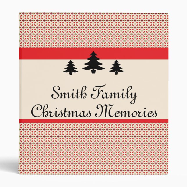 Retro Christmas 3 Ring Binder (Front)
