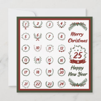 RETRO CHRISTMAS ADVENT 2023 HOLIDAY CARD