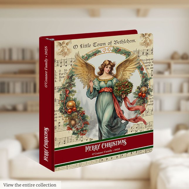 Retro Christmas Angels 3 Ring Binder Memory Album (Retro Christmas Angels 3 Ring Binder Memory Album)