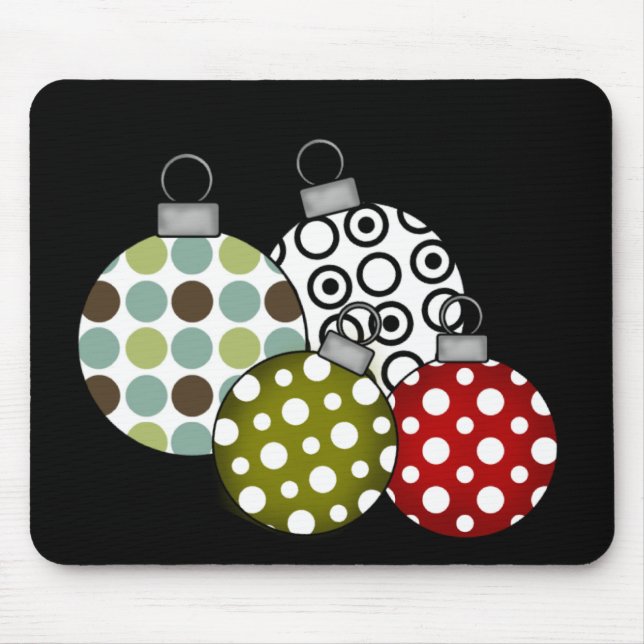 Retro Christmas Balls T-shirts and Gifts Mouse Pad (Front)
