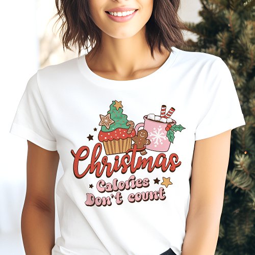 Retro Christmas Calories Dont Count Holiday  Tri_Blend Shirt