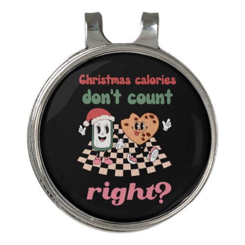 Retro Christmas calories  Golf Hat Clip