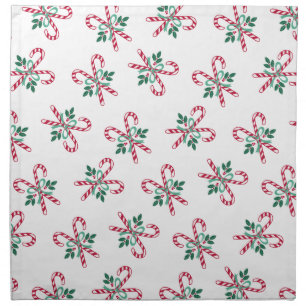 retro christmas candy cane cloth napkin