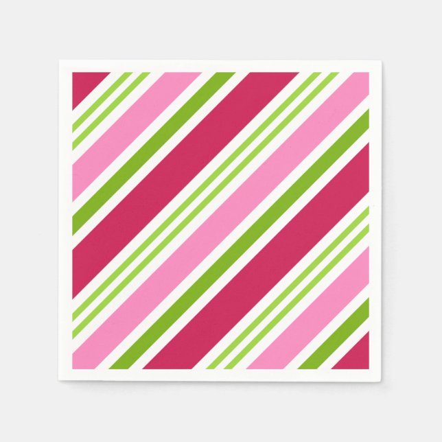 Retro Christmas Candy Holiday Party Napkins (Front)