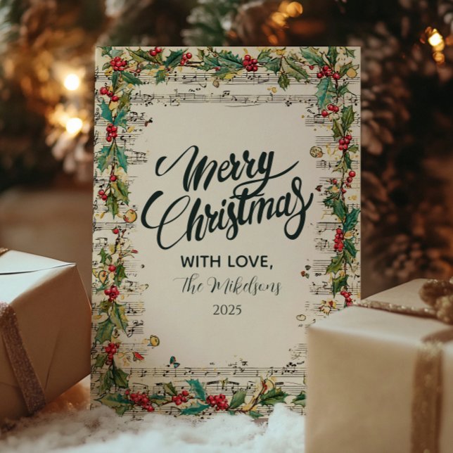 Retro Christmas Carolers Holiday Card (Creator Uploaded)