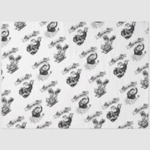 RETRO CHRISTMAS CHARACTERS TISSUE PAPER