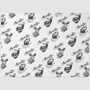 RETRO CHRISTMAS CHARACTERS TISSUE PAPER