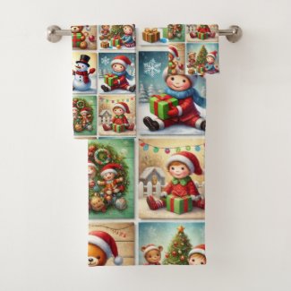 Retro Christmas Collage 