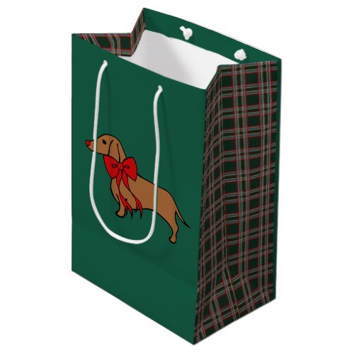 Retro Christmas Dachshund Gift Bag