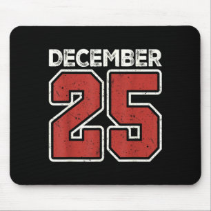 Retro Christmas December 25 Xmas Matching For Men Mouse Pad