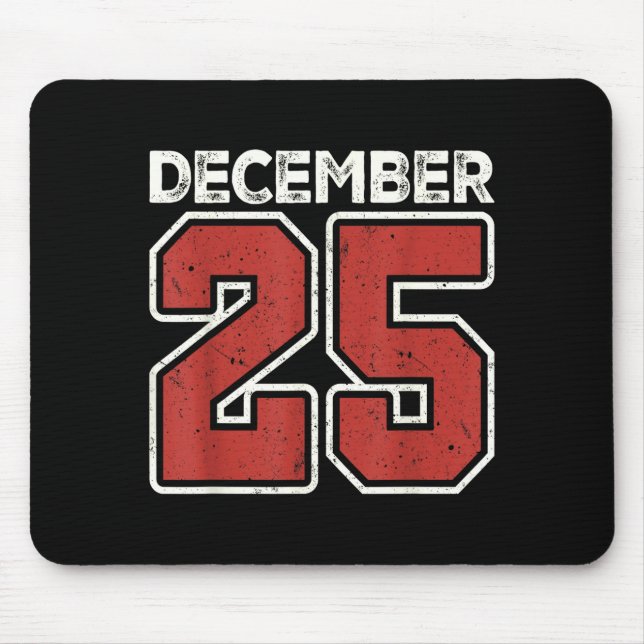 Retro Christmas December 25 Xmas Matching For Men  Mouse Pad (Front)