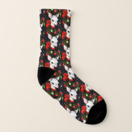 Retro Christmas Deer Pattern All-Over-Print Socks