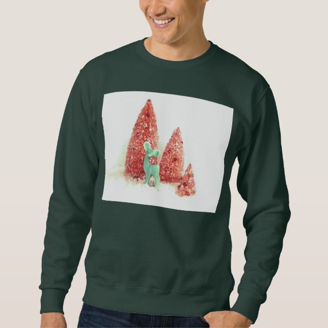 Retro Christmas Deer Sweatshirt (Front)