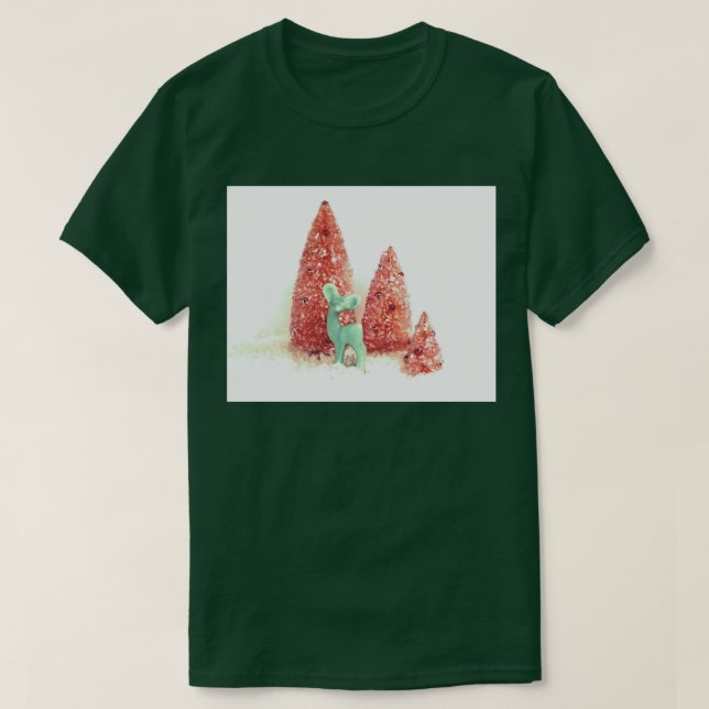 Retro Christmas Deer T-Shirt (Design Front)