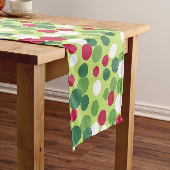 Retro Christmas Dots Table Runner (In Situ)