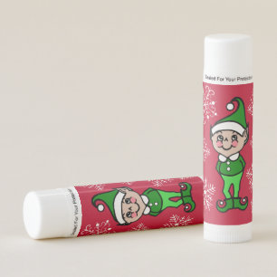 Retro Christmas Elf Holiday Lip Balm Gift