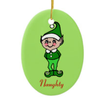 Retro Christmas Elf Ornament