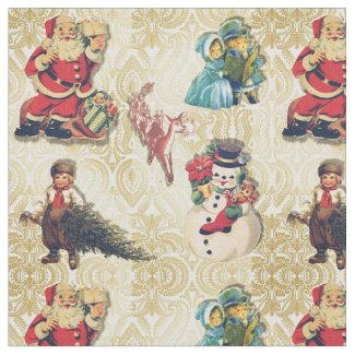 Retro Christmas Fabric