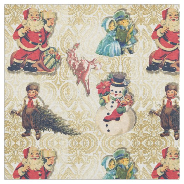 Retro Christmas Fabric Zazzle   Retro Christmas Fabric R6b21b560b54d4693900b78e7a93f98e5 Z191r 630 