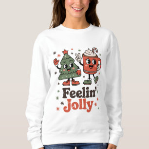 Retro Christmas Feeling Jolly Vintage Holiday  Sweatshirt
