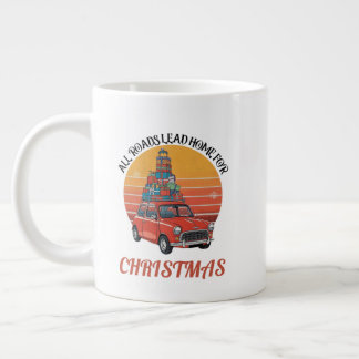 Retro Christmas Giant Coffee Mug