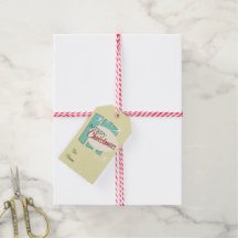 Retro Christmas Gift Tag -Mid-Century Modern