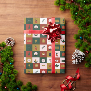 Retro Christmas gift Wrapping Paper