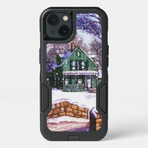 Retro Christmas Greenery Winter Home Road iPhone 13 Case