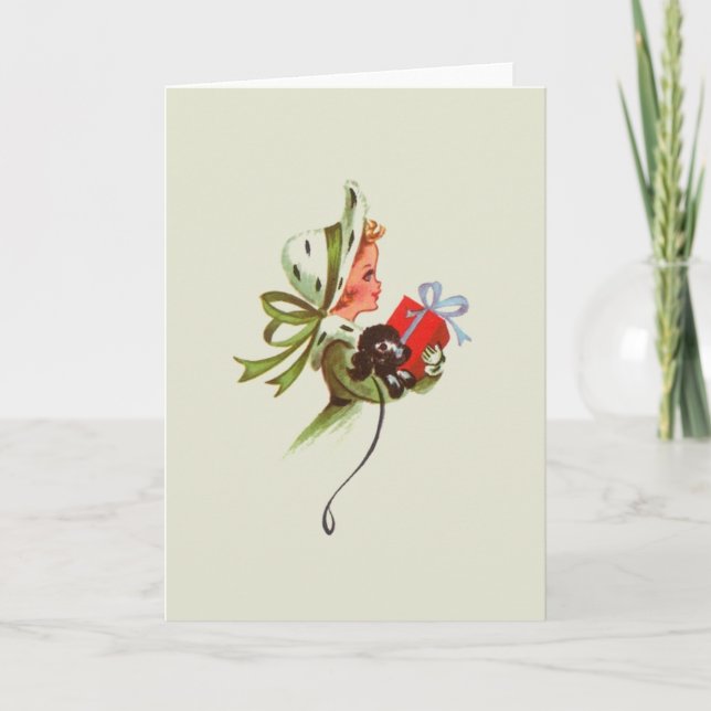 Retro Christmas Greeting Card (Front)