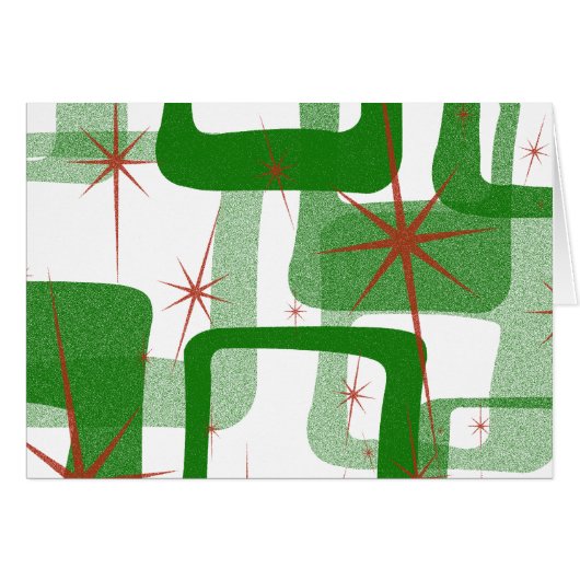 Retro Christmas Greeting Cards (Front Horizontal)