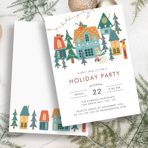 Retro Christmas Holiday Party Invitation